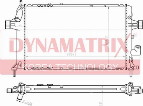 Dynamatrix DR63021A - Radiator, engine cooling autospares.lv