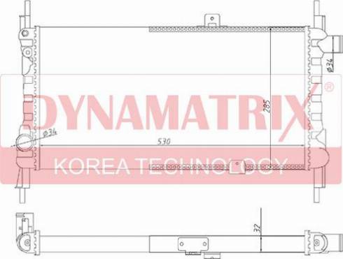 Dynamatrix DR632381 - Radiator, engine cooling autospares.lv