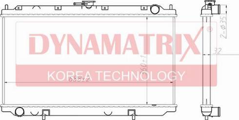 Dynamatrix DR62927A - Radiator, engine cooling autospares.lv