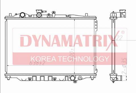 Dynamatrix DR62405A - Radiator, engine cooling autospares.lv