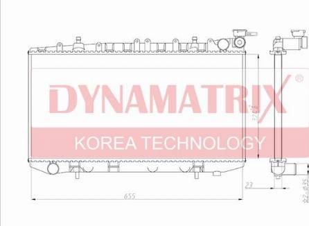 Dynamatrix DR62421 - Radiator, engine cooling autospares.lv