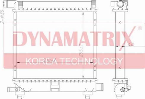 Dynamatrix DR62551 - Radiator, engine cooling autospares.lv