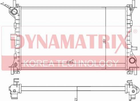 Dynamatrix DR62073 - Radiator, engine cooling autospares.lv