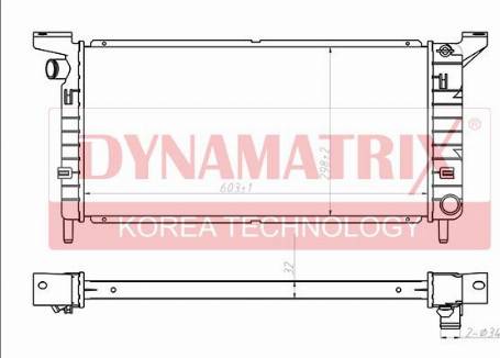 Dynamatrix DR621541 - Radiator, engine cooling autospares.lv