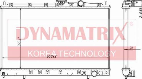 Dynamatrix DR62839 - Radiator, engine cooling autospares.lv