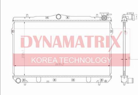 Dynamatrix DR62298 - Radiator, engine cooling autospares.lv