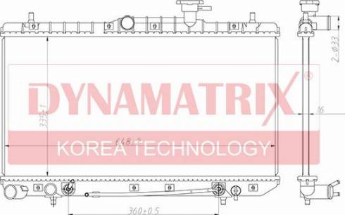 Dynamatrix DR67023 - Radiator, engine cooling autospares.lv