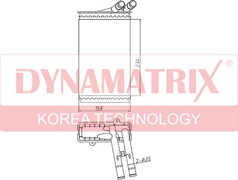 Dynamatrix DR70224 - Heat Exchanger, interior heating autospares.lv