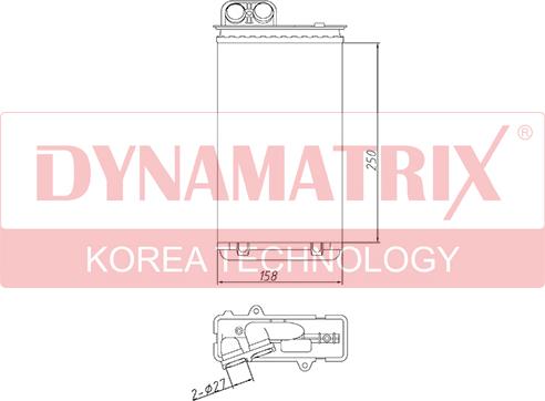 Dynamatrix DR72984 - Heat Exchanger, interior heating autospares.lv