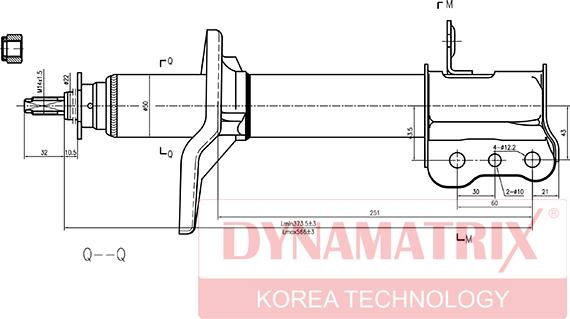 Dynamatrix DSA634046 - Shock Absorber autospares.lv