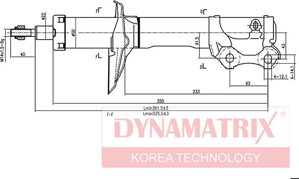 Dynamatrix DSA634811 - Shock Absorber autospares.lv