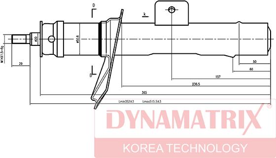 Dynamatrix DSA633838 - Shock Absorber autospares.lv