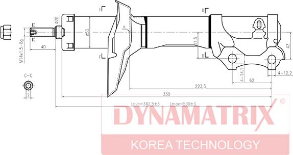 Dynamatrix DSA633712 - Shock Absorber autospares.lv