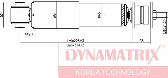 Dynamatrix DSA341846 - Shock Absorber autospares.lv