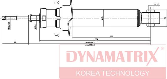 Dynamatrix DSA341325 - Shock Absorber autospares.lv