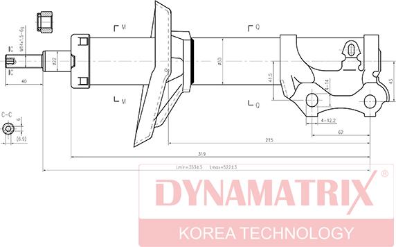 Dynamatrix DSA334810 - Shock Absorber autospares.lv