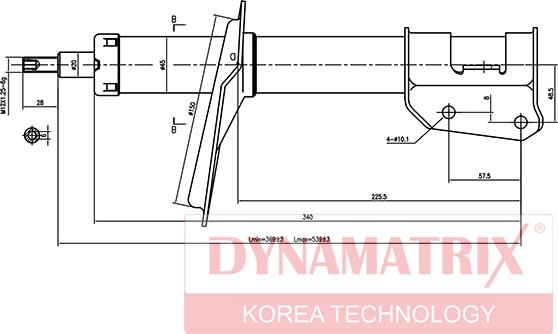 Dynamatrix DSA333842 - Shock Absorber autospares.lv