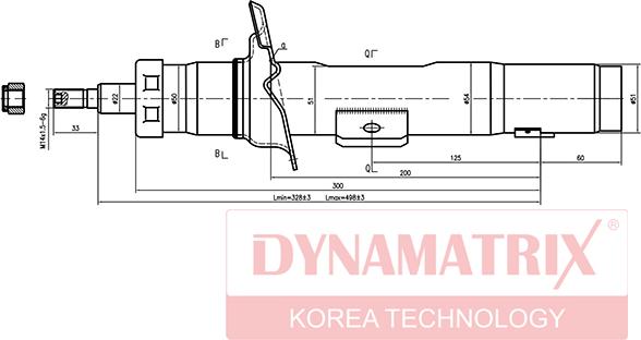 Dynamatrix DSA333727 - Shock Absorber autospares.lv