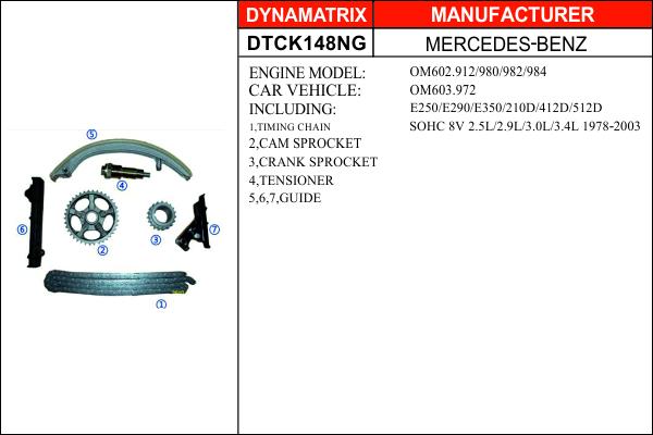 Dynamatrix DTCK148NG - Timing Chain Kit autospares.lv