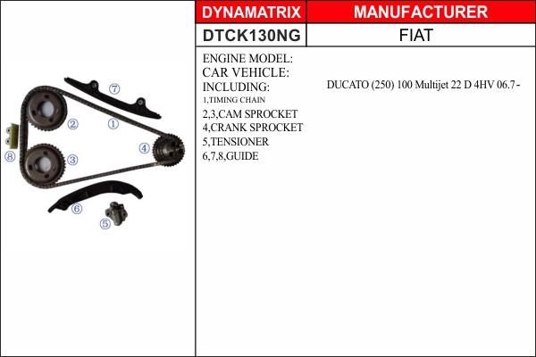 Dynamatrix DTCK130NG - Timing Chain Kit autospares.lv