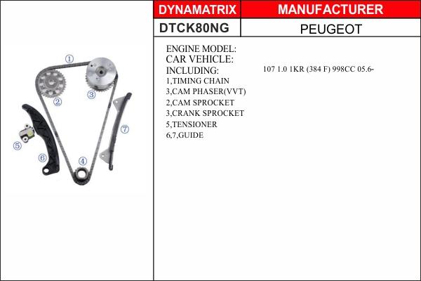 Dynamatrix DTCK80NG - Timing Chain Kit autospares.lv