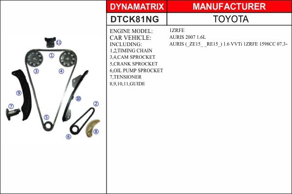 Dynamatrix DTCK81NG - Timing Chain Kit autospares.lv