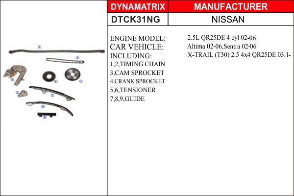 Dynamatrix DTCK31NG - Timing Chain Kit autospares.lv