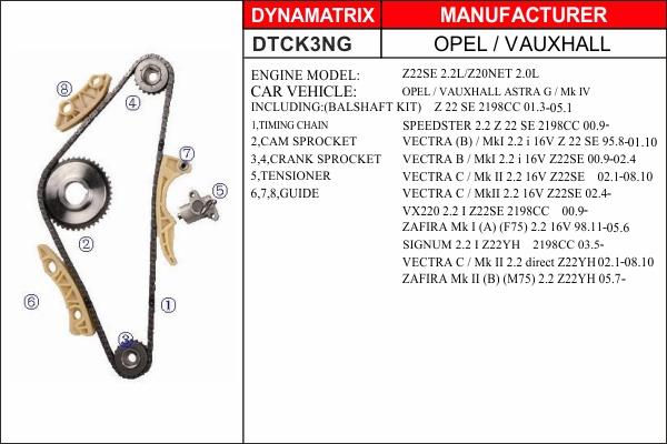 Dynamatrix DTCK3NG - Timing Chain Kit autospares.lv