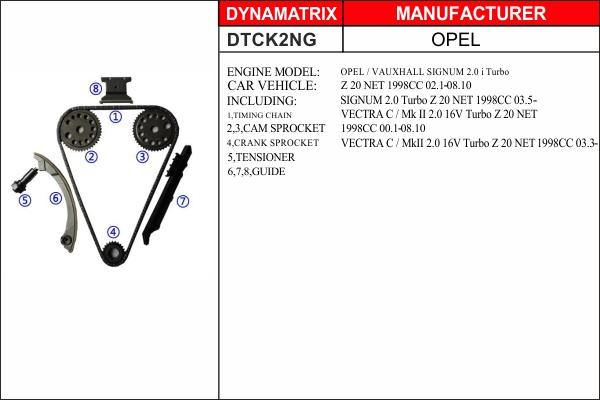 Dynamatrix DTCK2NG - Timing Chain Kit autospares.lv