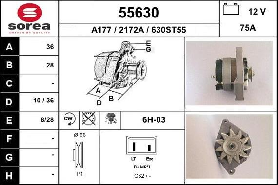 EAI 55630 - Alternator autospares.lv