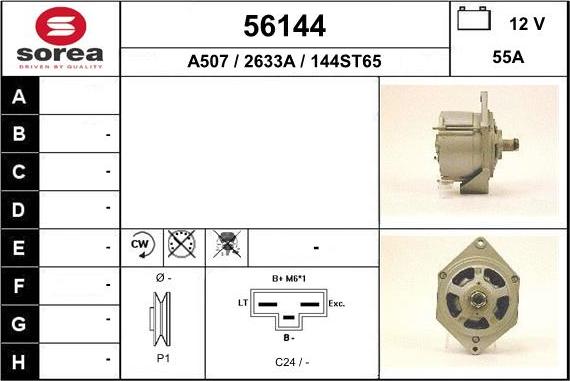 EAI 56144 - Alternator autospares.lv