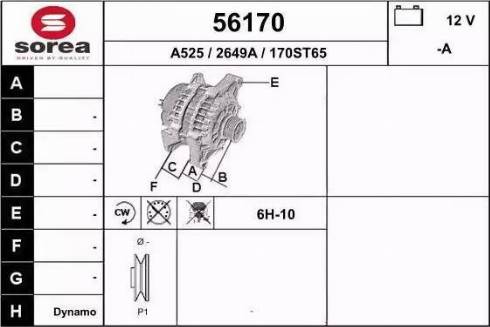 EAI 56170 - Alternator autospares.lv