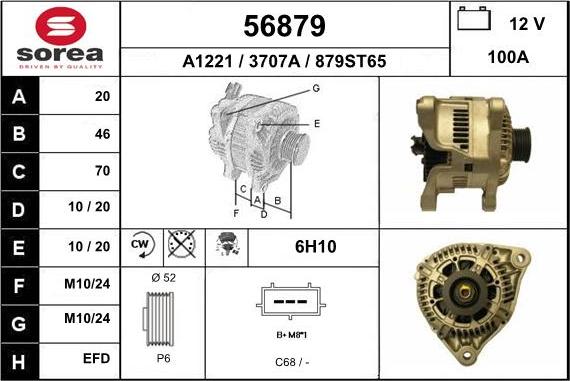 EAI 56879 - Alternator autospares.lv