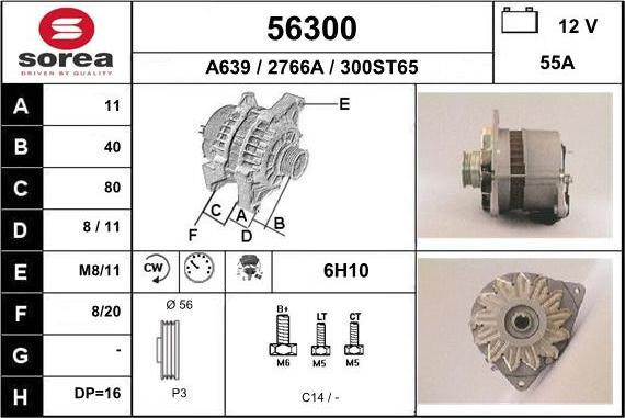 EAI 56300 - Alternator autospares.lv