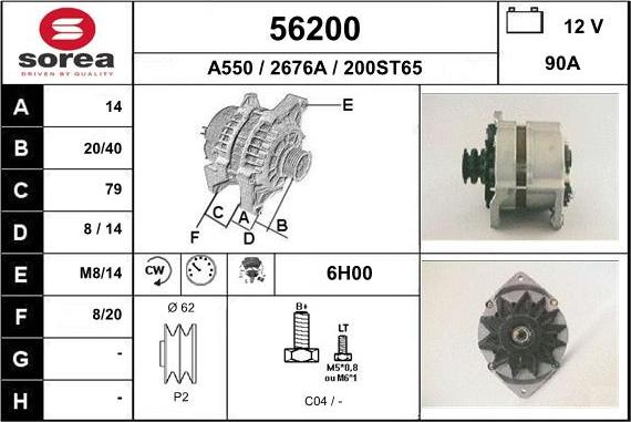 EAI 56200 - Alternator autospares.lv