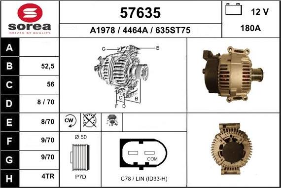 EAI 57635 - Alternator autospares.lv