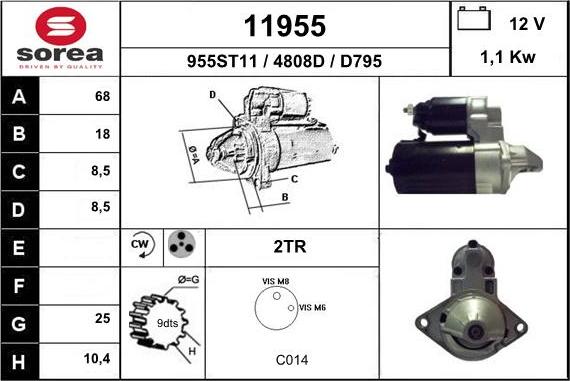 EAI 11955 - Starter autospares.lv