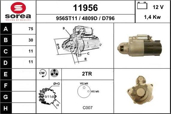 EAI 11956 - Starter autospares.lv