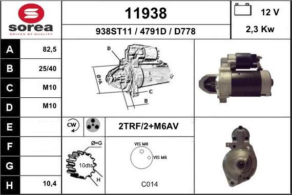 EAI 11938 - Starter autospares.lv