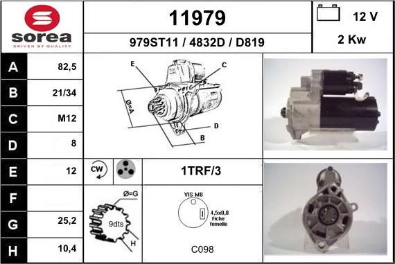 EAI 11979 - Starter autospares.lv