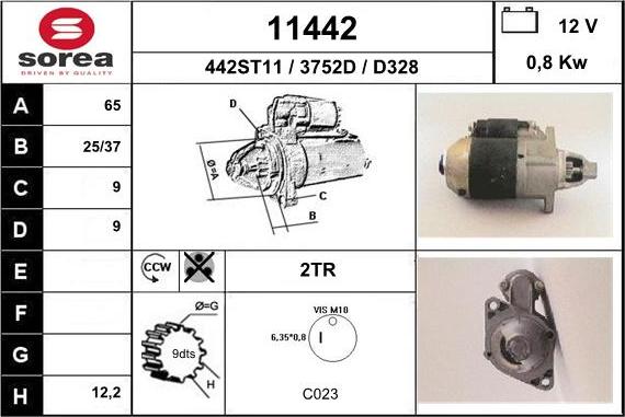 EAI 11442 - Starter autospares.lv