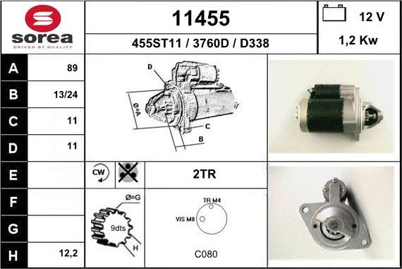 EAI 11455 - Starter autospares.lv