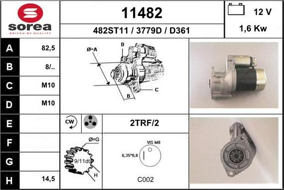 EAI 11482 - Starter autospares.lv