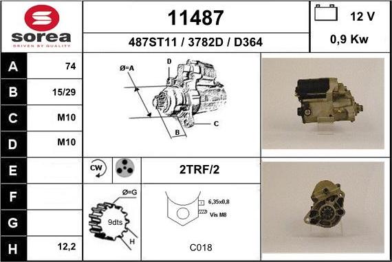 EAI 11487 - Starter autospares.lv