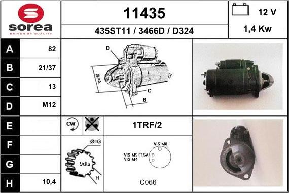 EAI 11435 - Starter autospares.lv