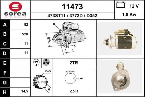 EAI 11473 - Starter autospares.lv