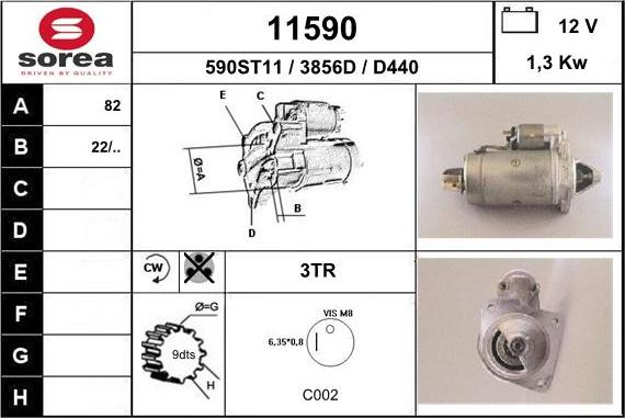 EAI 11590 - Starter autospares.lv