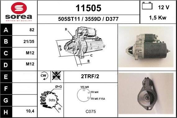 EAI 11505 - Starter autospares.lv