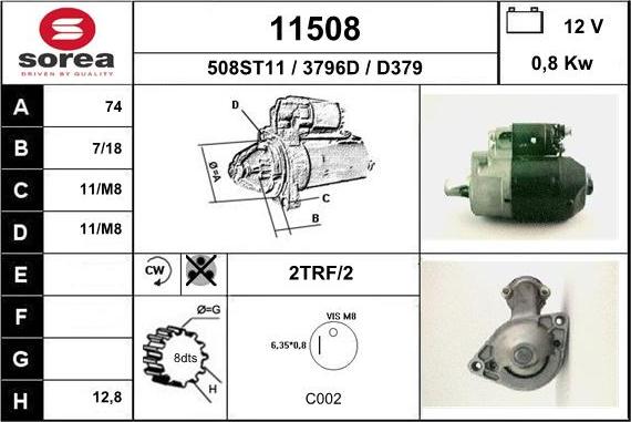 EAI 11508 - Starter autospares.lv