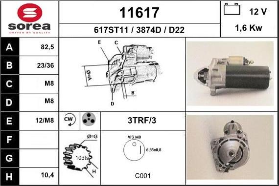 EAI 11617 - Starter autospares.lv